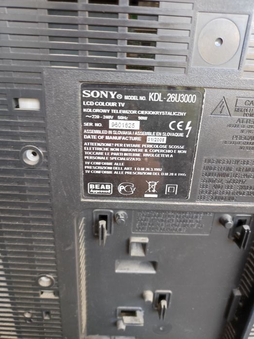 Telewizor Sony KDL-26U3000 do naprawy