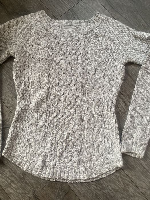 Piękny szary sweter H&M melanż rozm M