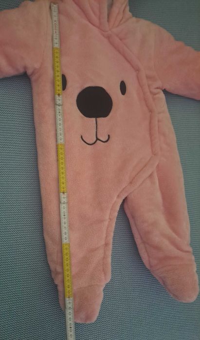 Dziecko kombinezon z kapturem różowy 9-12 m