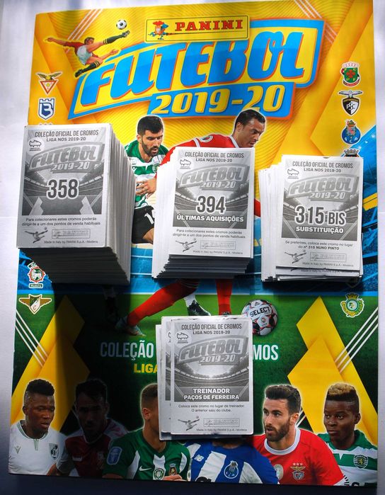 Caderneta e cromos Futebol 2019-20 novos por colar - 422 cromos