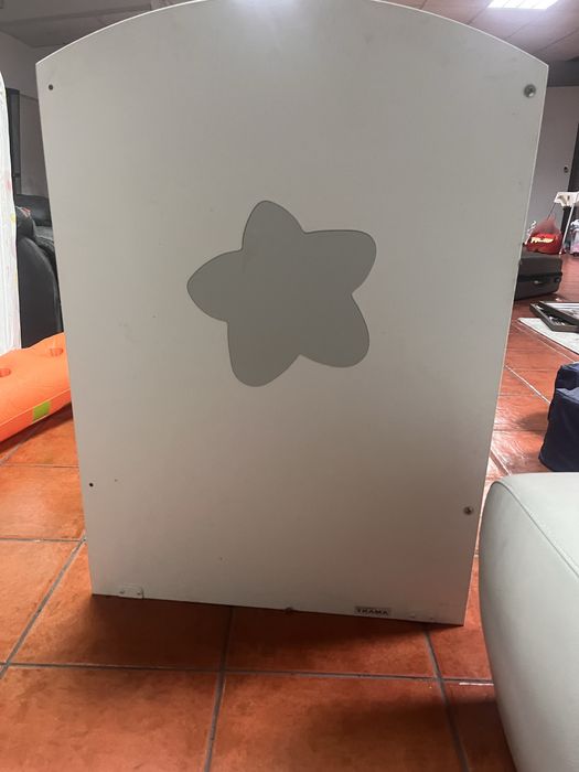 berço/cama Trama Big star branco cinza 2 unidades