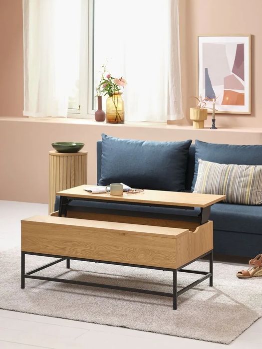 Mesa de centro  com tampo elevatório