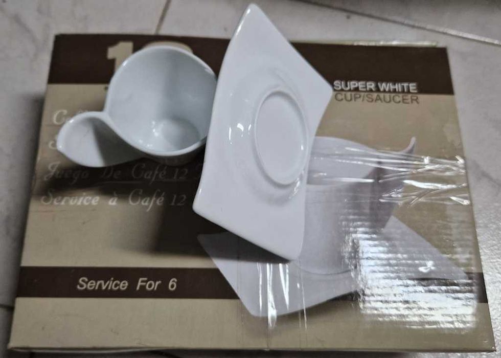 Conjunto de 6 chávenas de café - novas, nunca usadas