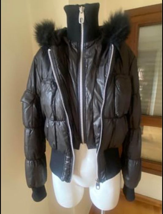 Blusao duplo  preto  T. M/L