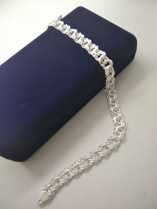 Srebrna męska bransoletka Garibaldi srebro 925 długość 22,5 cm   449