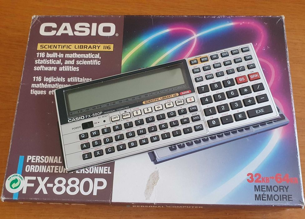 Calculadora científica CASIO FX-880P + Manual + pilhas novas, como nova.