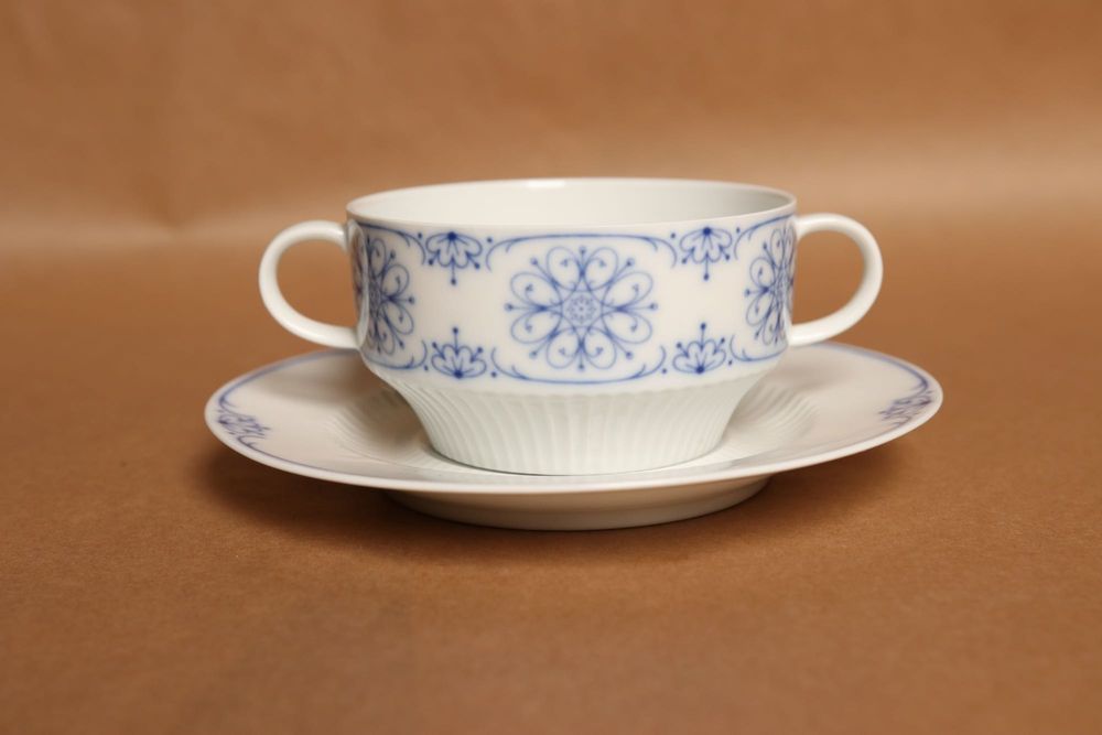 6x bulionówka Bavaria Kaiser porcelana Indisch Blau
