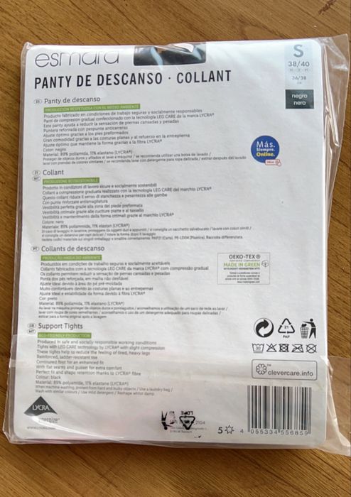 Collants pretos de descanso