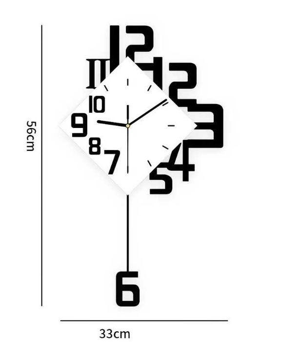 Relógio de parede branco, estilo nórdico