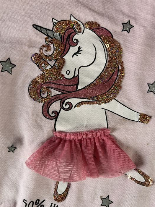 Różowa bluzka dla dziewczynki T-shirt Primark r. 98