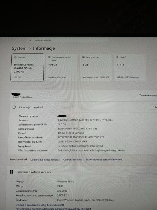 Konputer Stacjonarny, do gier, do pracy, do biura