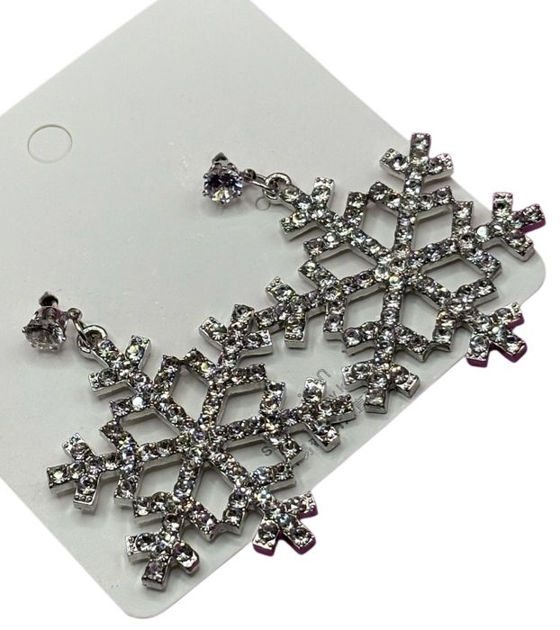 Kolczyki Srebrne śnieżynki święta kod A17