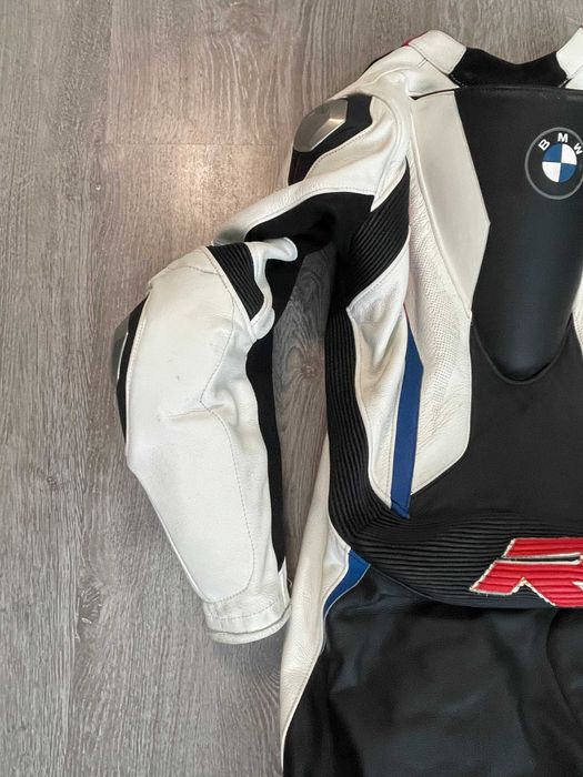 МотоКомбінезон BMW one-piece suit DoubleR (white / red / blue) 50 Size