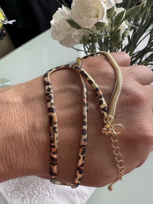 Łańcuszek naszyjnik panterka złoty Premium