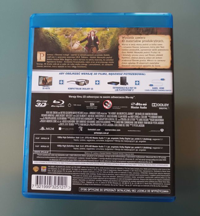 Hobbit: Niezwykła podróż Blu-ray 3D | 4 płyty | PL^