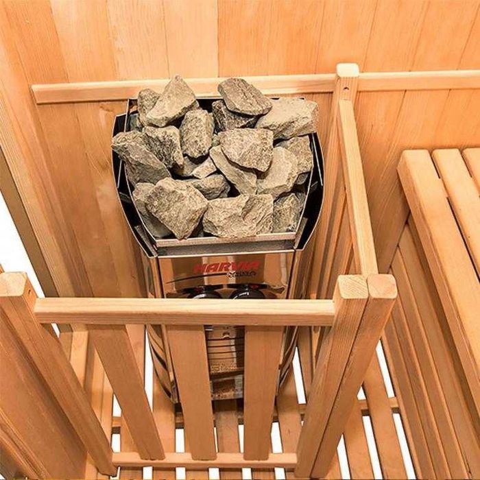 Sauna interior com vidro e tecto estrelado - Desde 1.474€