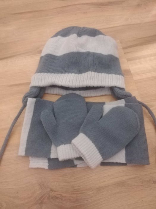 Czapka dziecięca zimowa komplet