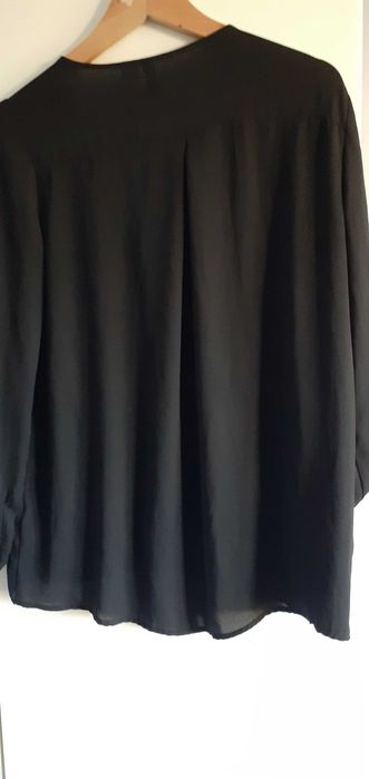 H & M ,Bluzka ,koszula czarna satyna, rozmiar M 38