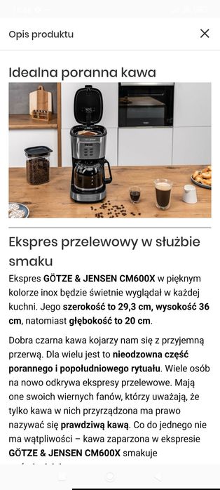 Ekspres GÖTZE & JENSEN CM600X Srebrny