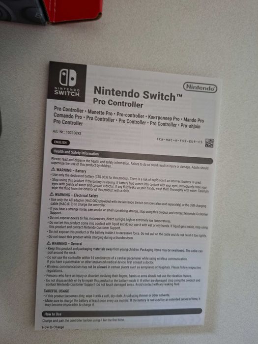 Nintendo Switch Pro Controller Comando *Original Nintendo*