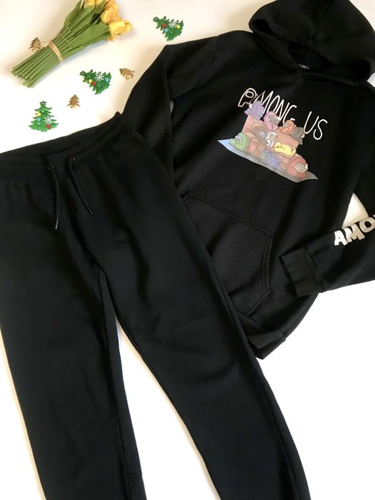 Спортивний Костюм. Чорний. 12/13 років. Ріст 158 см