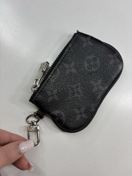 Portfel mały portfelik breloczek Louis Vuitton logo LV skórzany