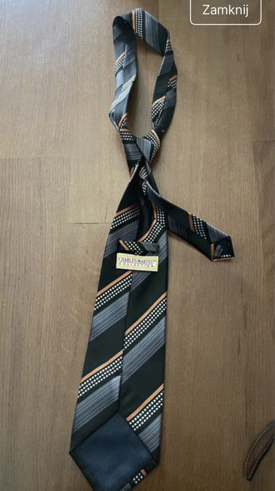 Krawat w paski elegancki uniwersalny