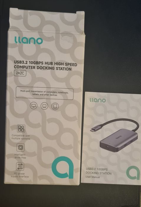 Hub USB C 3.2 Gen 2, stacja dokująca USB Hub 5 w 1, 4 porty USB-C 10 G