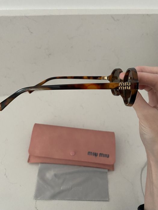 Okulary miu miu brązowe