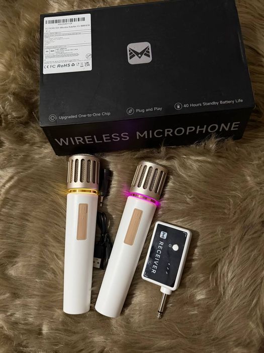 Бездротові караоке мікрофони 2 шт + ресивер / Wireless Microphone Set