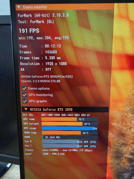 (1011$) Видеокарта топовая 24Gb RTX 3090 MSI VENTUS (+гарантия)