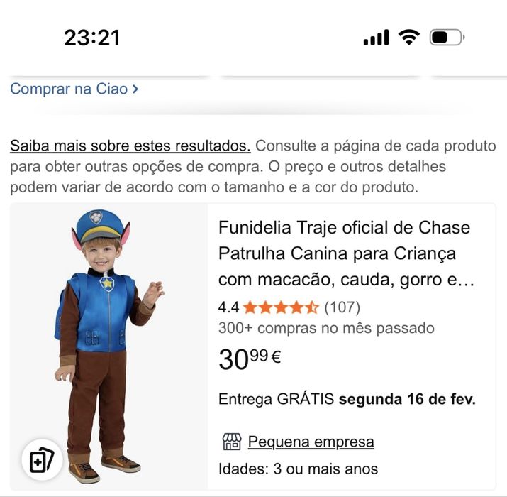 Patrulha pata fato carnaval 7a9 anos