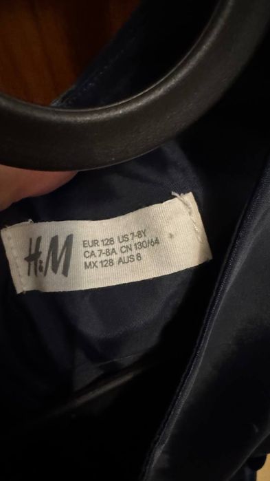 Плаття нарядне h&m 7-8 років темно-синє стан нового