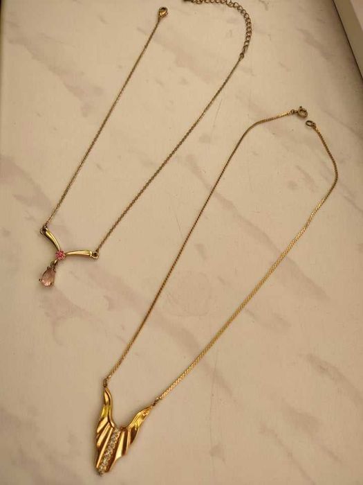 Elegancki pozłacany naszyjnik łańcuszek