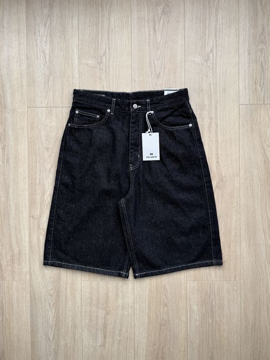 Чоловічі Шорти PULL&BEAR Skater Fit Оригінал Нові Чорні Джинсові Широкие Черные Джинсы Шорты Shorts Пул Бир