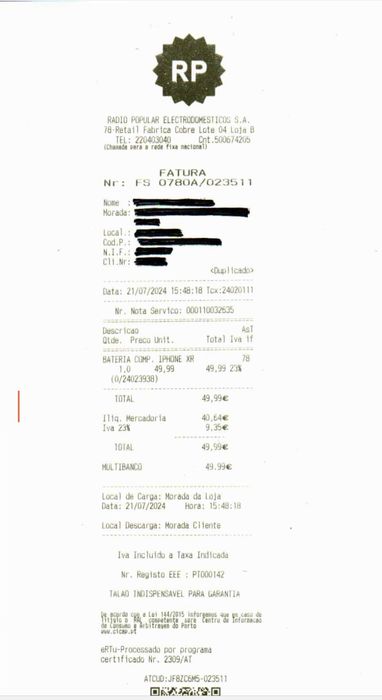 IPHONE XR 64G Branco