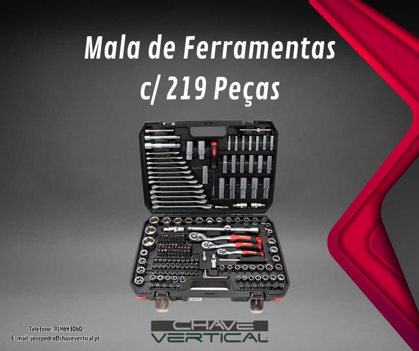 Mala de Ferramentas c/ 219 Peças KROFTOOLS      JR19