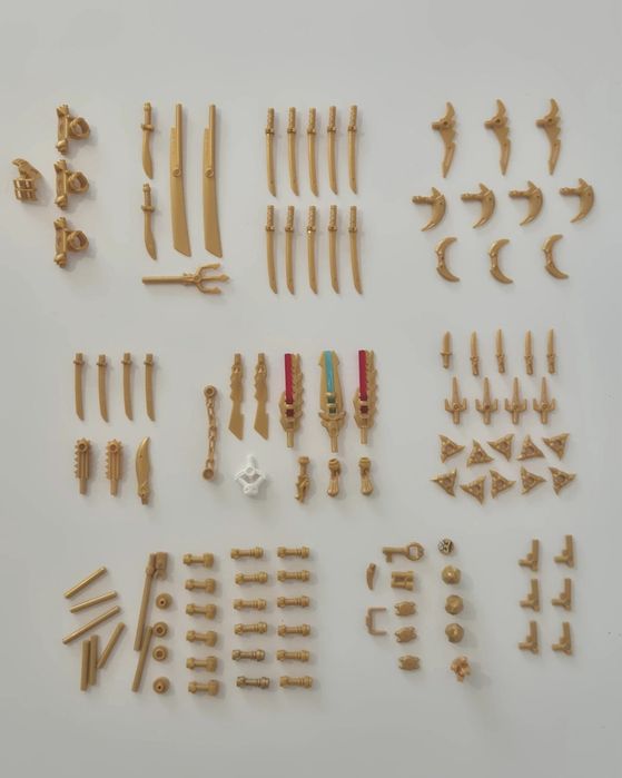 LEGO Ninjago zestaw złotych broni akcesoria miecze katany szurykeny oryginał