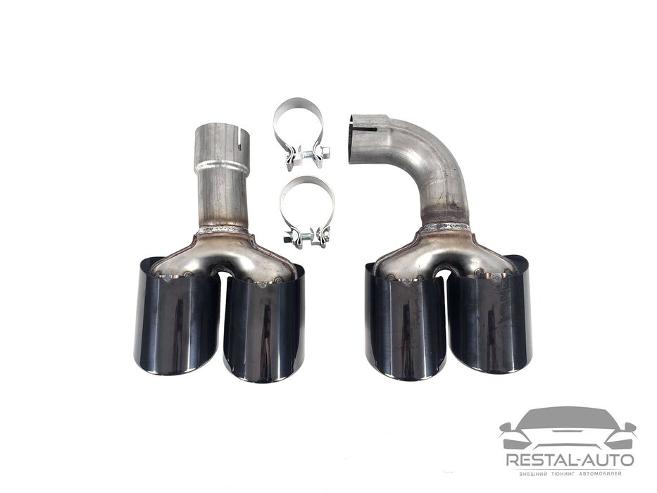 Насадки на выхлоп BMW X3 G01 2018-2022 г (стиль X3M Черный глянец)