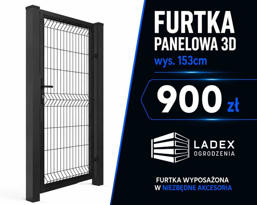 Furtka panelowa 3D 150cm - Powiat Pucki
