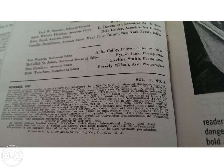 Photoplay Magazine (5 exemp.) encadernado