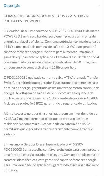 Gerador Diesel Insonorizado caixa ATS 230V PDG 12000S