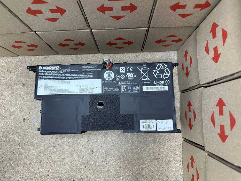 Оригінальна Батарея Lenovo ThinkPad X1 Carbon (2nd Gen) | 45Wh |