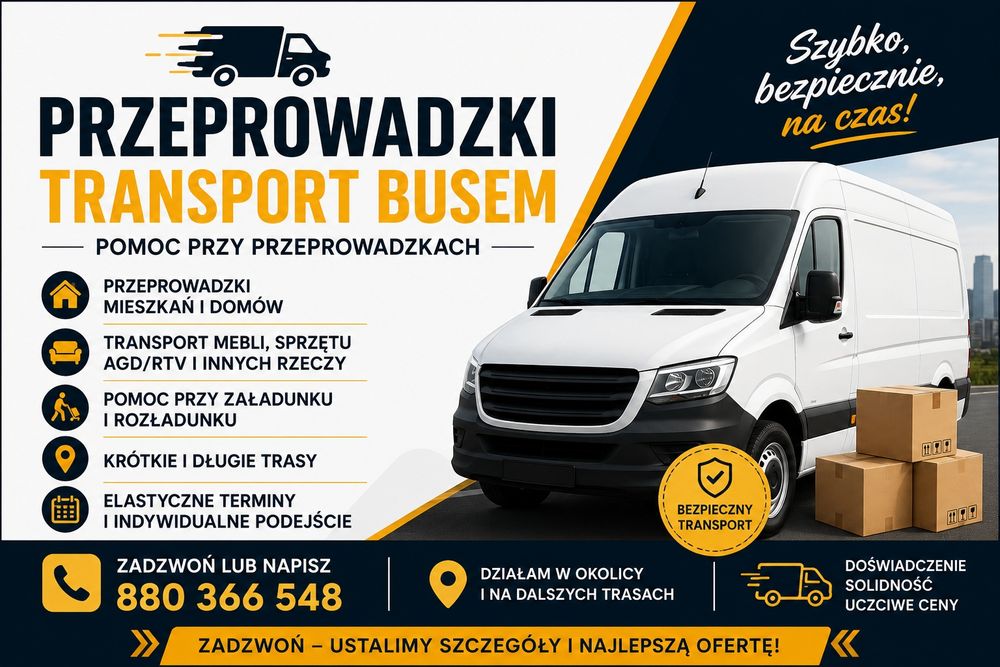 Przeprowadzki | Transport busem | Pomoc przy przeprowadzce