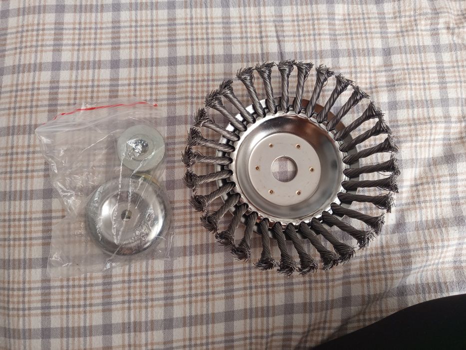 roda de escova de arame de aço de 8 polegadas