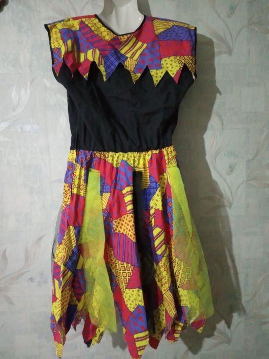 Клоун ведьма костюм платье ведьмы колдуньи фокусницы волшебницы клоуна