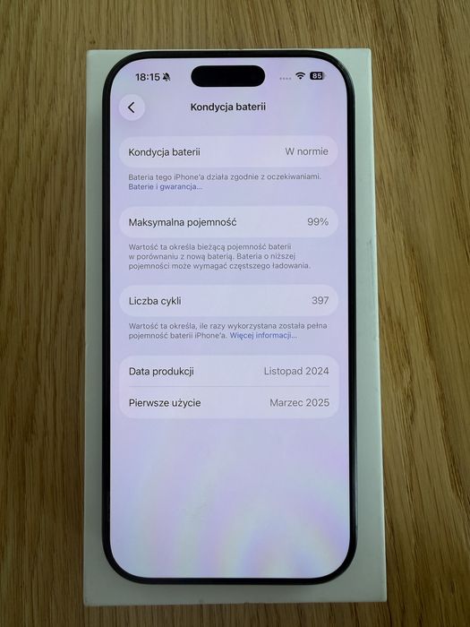 Iphone 16 pro, 256gb, bateria 99%