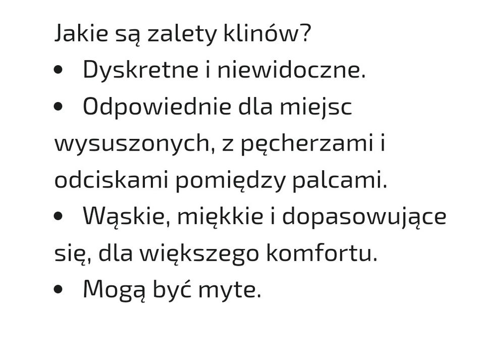 Kliny miedzypalcowe, separator