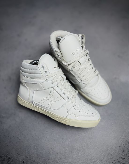 Boty Celine Break White Leather High-Top Sneakers Size 37 Luxury