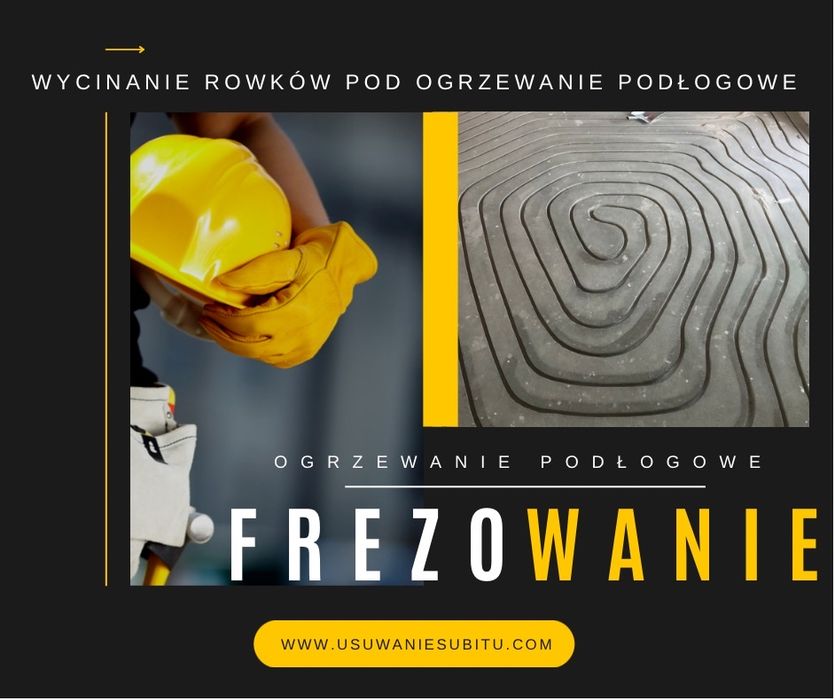Frezowanie pod ogrzewanie podłogowe Frezowanie ogrzewania Sztum,Czersk